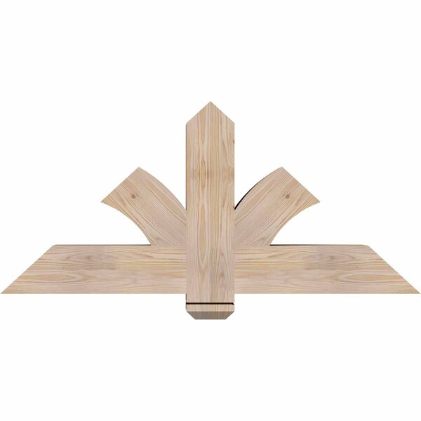 Ekena Millwork Redmond Smooth Timber Gable Bracket, Douglas Fir, 48"W x 22"H x 5 1/2"D x 5 1/2"F, 11/12 Pitch GBW048X22X0606RED00SDF - main